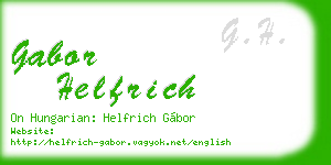 gabor helfrich business card
